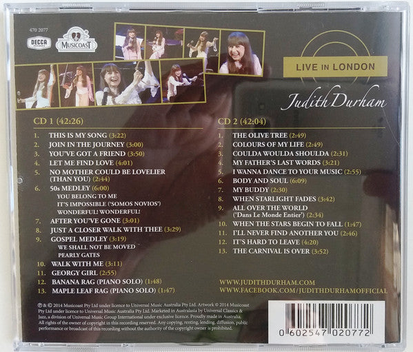 Judith Durham : Live In London (2xCD, Album)