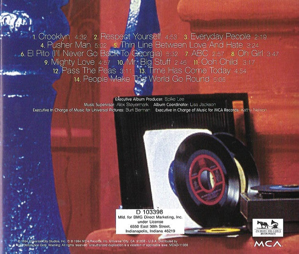 Various : Crooklyn Volume 1 - Music From The Motion Picture (CD, Comp, Club)