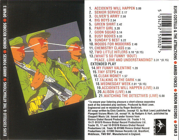 Elvis Costello & The Attractions : Armed Forces (CD, Album, RE, RM)