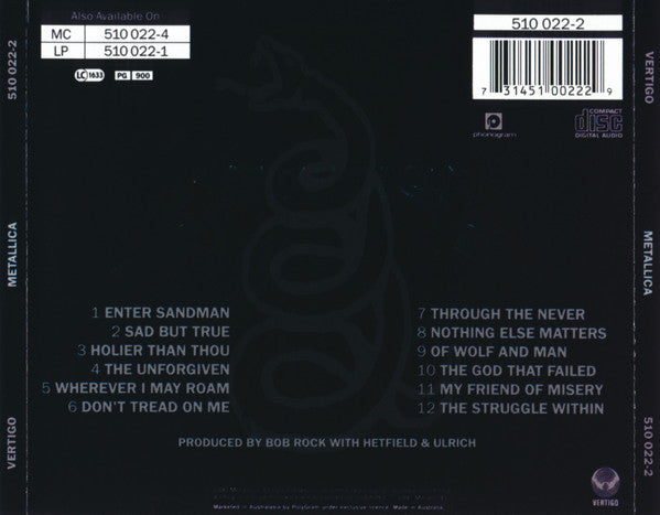 Metallica : Metallica (CD, Album, RE)