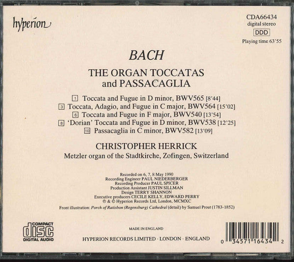 Johann Sebastian Bach, Christopher Herrick : Toccatas And Fugues (CD, Album)