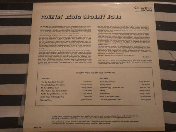 Various : Country Radio Request Hour, Volume Two (LP, Comp, RE)