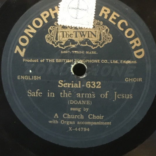 Unknown Artist : Safe In The Arms Of Jesus / The Gate Ajar For Me (Shellac, 10")