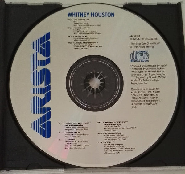 Whitney Houston : Whitney Houston (CD, Album)