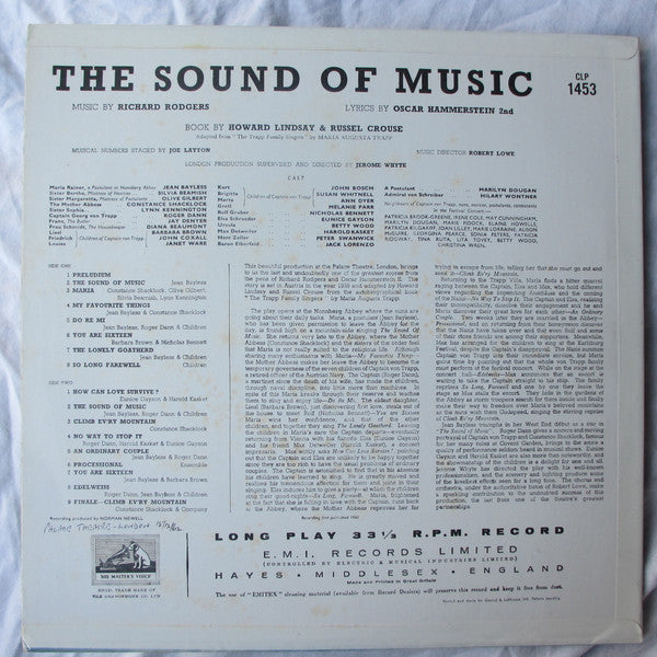 Original London Cast* : The Sound Of Music  (LP, Mono)