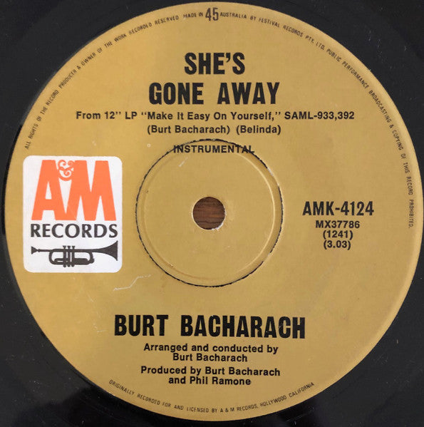 Burt Bacharach : All Kinds Of People (7", Single)