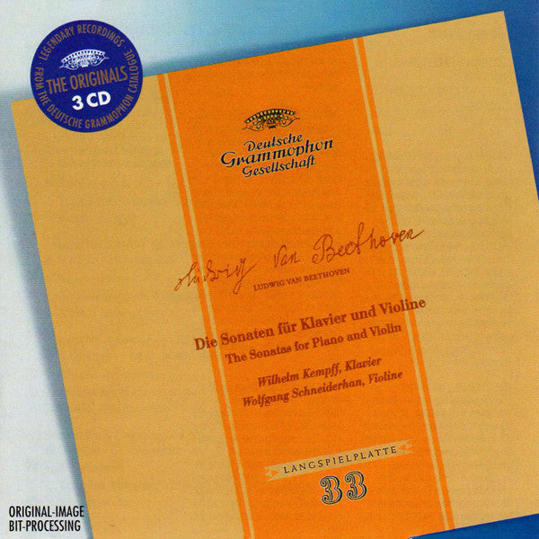 Ludwig van Beethoven, Wilhelm Kempff, Wolfgang Schneiderhan : Die Sonaten Für Clavier Und Violine = The Sonatas For Piano And Violin (3xCD, Comp, Mono, RM)