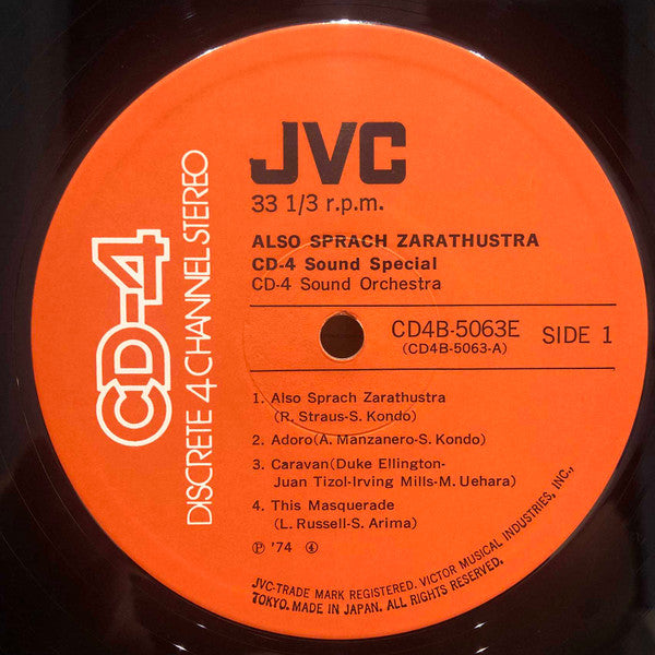 CD-4 Sound Orchestra : Also Sprach Zarathustra (LP, Quad, CD-)