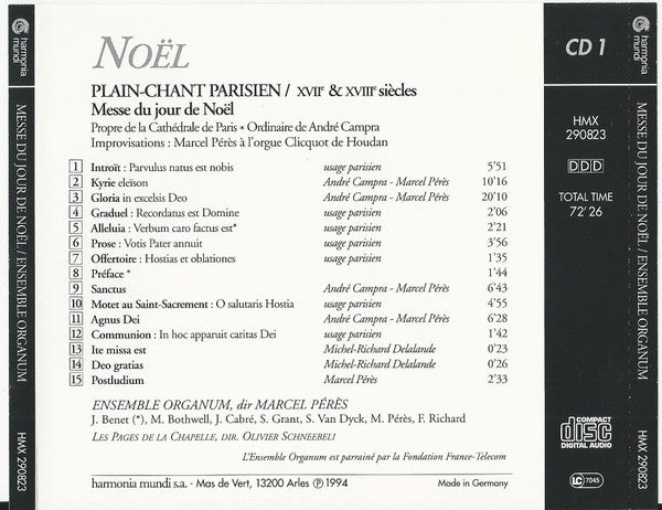 Ensemble Organum, Les Pages De La Chapelle, Marcel Pérès / Theatre Of Voices, Paul Hillier / Anonymous 4 : Noël; Christmas; Weihnachten (3xCD, Comp + Box, RE)