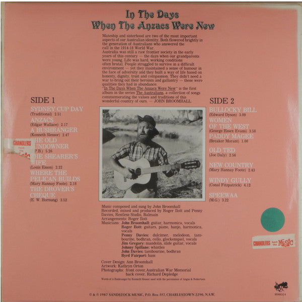 John Broomhall (2) : In The Days When The Anzacs Were New (LP, Album)