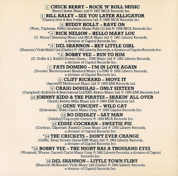 Various : 20 Rock 'N' Roll Greats Volume II (CD, Comp, Mono)