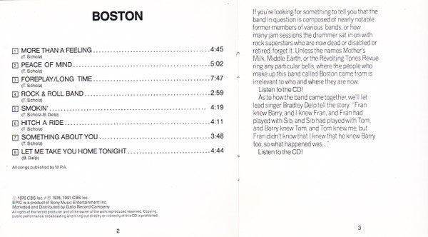 Boston : Boston (CD, Album, RE)
