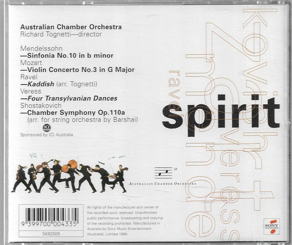 Australian Chamber Orchestra, Richard Tognetti : Spirit (CD, Album)