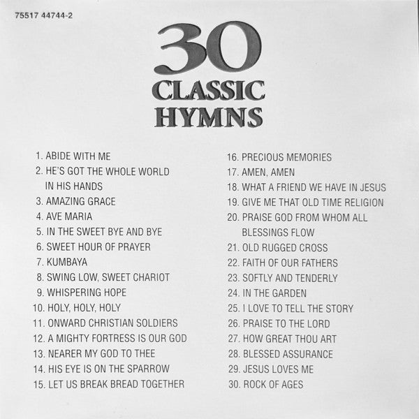 Various : 30 Classic Hymns (CD, Comp)