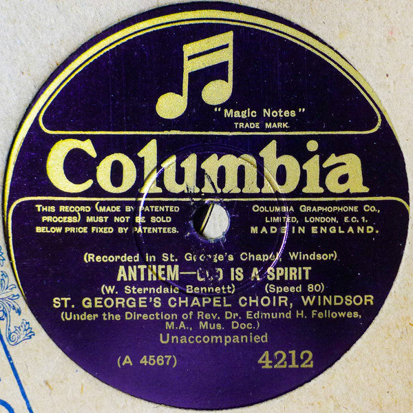 St. George's Chapel Choir, Windsor* : O Saviour Of The World / God Is A Spirit (Shellac, 10", 80 RPM)
