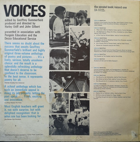 Various : Voices (The Second Book/Record One) (LP, Comp)