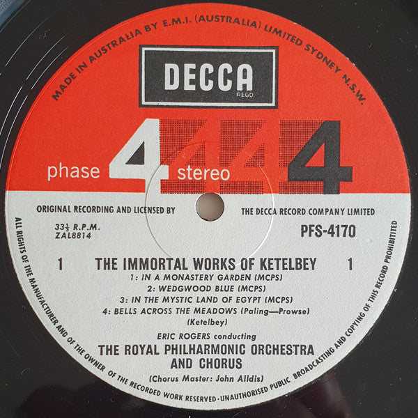 Ketelbey*, Eric Rogers (2), Royal Philharmonic Orchestra And Chorus* : The Immortal Works Of Ketelbey (LP, Album)