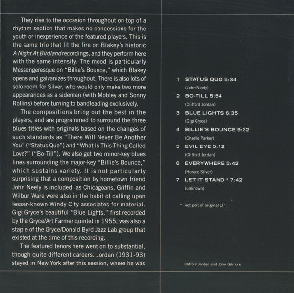 Clifford Jordan & John Gilmore : Blowing In From Chicago (CD, Album, Mono, RE, RM)