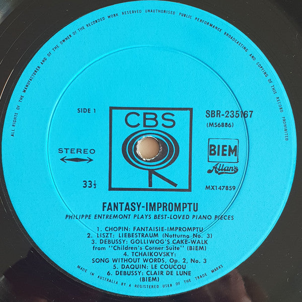 Philippe Entremont : Fantasy-Impromptu (LP)