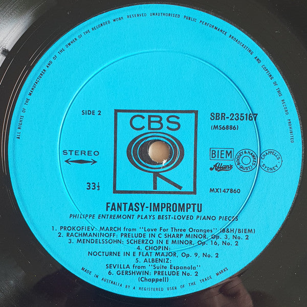 Philippe Entremont : Fantasy-Impromptu (LP)