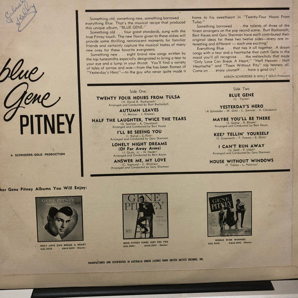 Gene Pitney : Blue Gene (LP, Album)