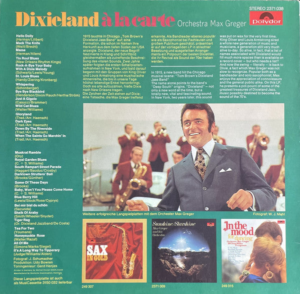 Orchestra Max Greger* : Dixieland À La Carte (LP, Comp)