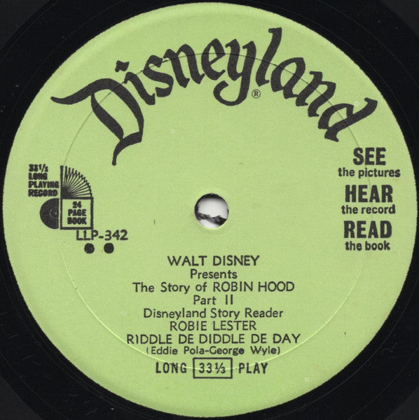 Unknown Artist : Walt Disney Presents The Story Of Robin Hood (7")
