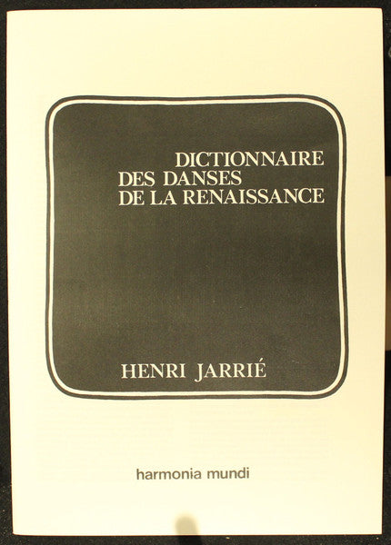 Various : Dictionnaire Des Danses De La Renaissance (3xLP + Box)