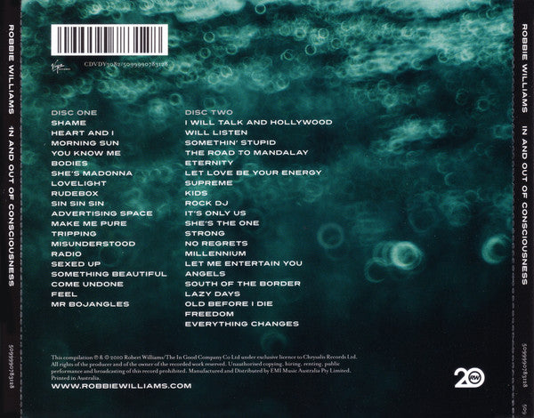 Robbie Williams : In And Out Of Consciousness (Greatest Hits 1990-2010) (2xCD, Comp)