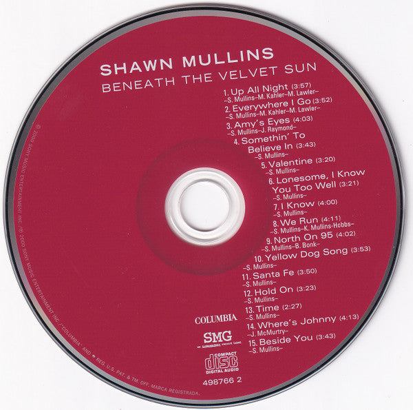 Shawn Mullins : Beneath The Velvet Sun (CD, Album)