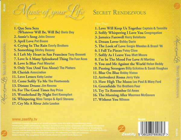 Various : Music Of Your Life - Secret Rendevous (2xCD, Comp)
