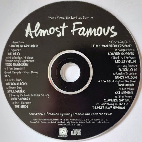 Various : Almost Famous (Music From The Motion Picture) (CD, Comp)