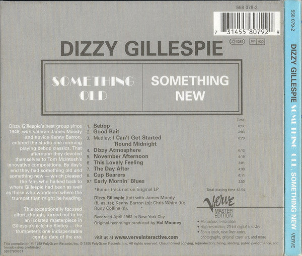 Dizzy Gillespie : Something Old, Something New (CD, Comp, RE, RM)