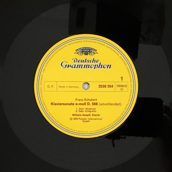 Franz Schubert, Wilhelm Kempff : Klaviersonaten E-Moll Und F-Moll · Piano Sonatas In E Minor And In F Minor (LP, RE)