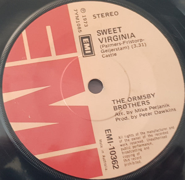 The Ormsby Brothers : Sweet Virginia (7", Single)