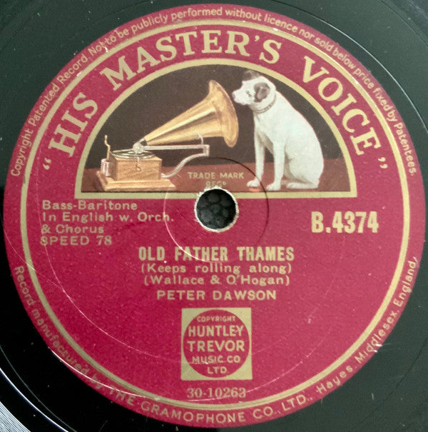 Peter Dawson : Old Father Thames / With A Song (Shellac, 10")