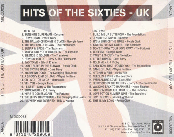 Various : Hits Of The Sixties - UK (2xCD, Comp)