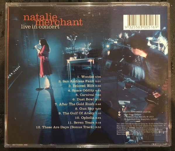 Natalie Merchant : Live In Concert (CD, Album)