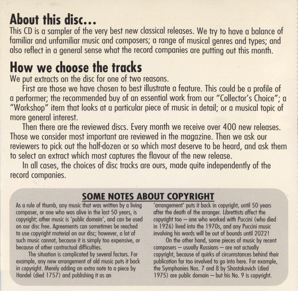 Various : Classic CD Issue 51 (CD, Comp, Promo)