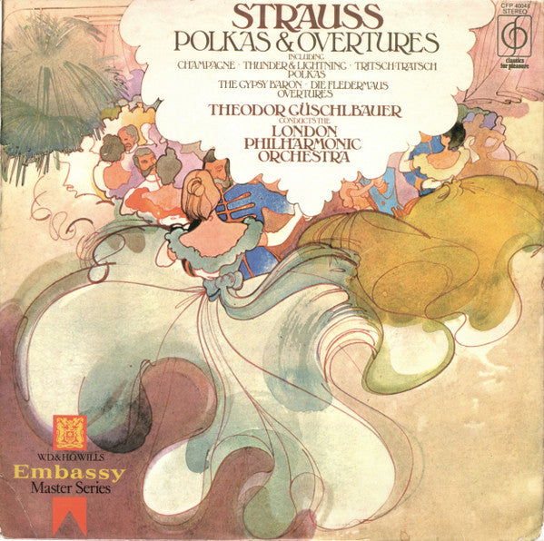 Johann Strauss Jr. - Theodor Guschlbauer Conducts The London Philharmonic Orchestra : Polkas & Overtures (LP, Sle)