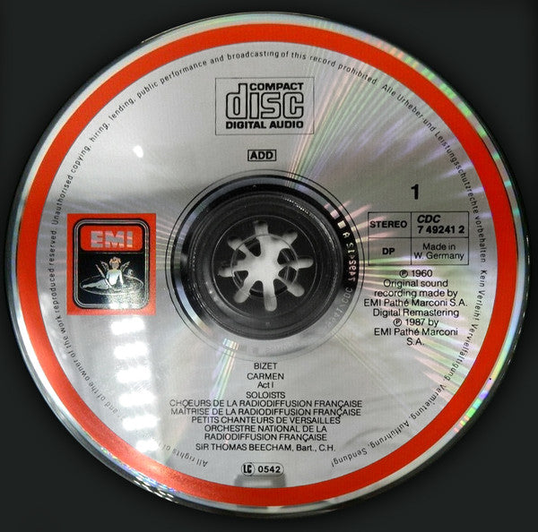 Georges Bizet - Victoria De Los Angeles, Nicolai Gedda, Janine Micheau, Ernest Blanc, Sir Thomas Beecham : Carmen (3xCD, RM + Box, RE)