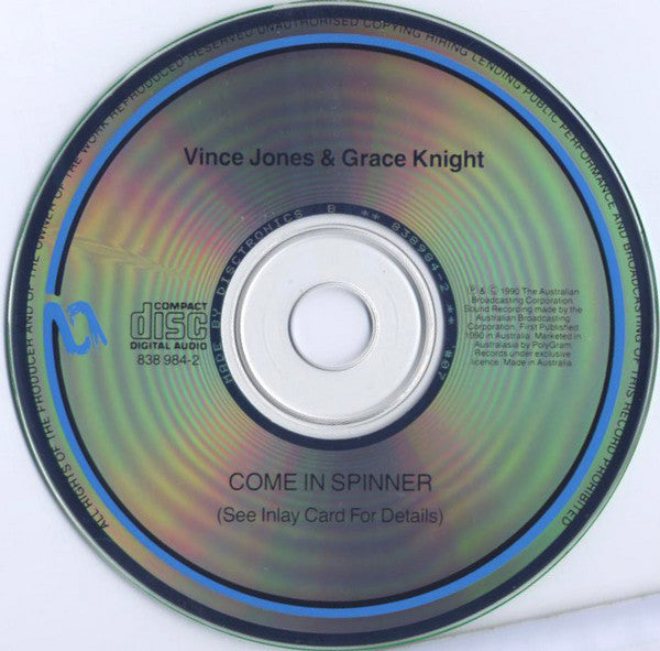 Vince Jones & Grace Knight : Come In Spinner (CD, Album)