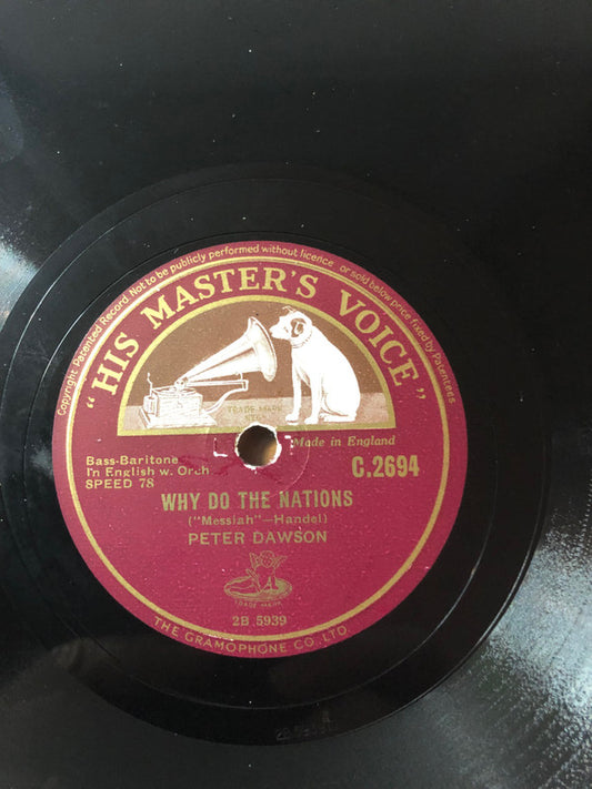 Peter Dawson : Why Do Nations / Farewell (Shellac, 12")