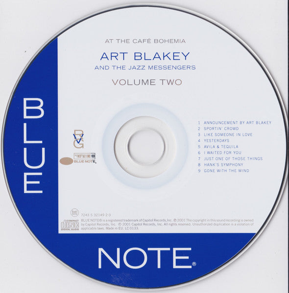 Art Blakey & The Jazz Messengers : At The Café Bohemia, Volume Two (CD, Album, RE, RM, RP, Opt)