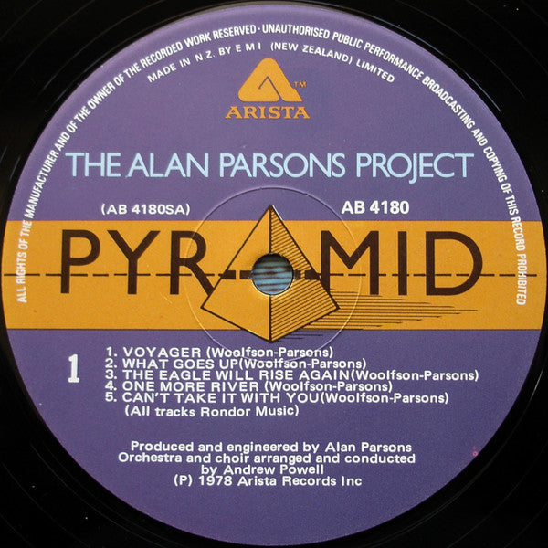 The Alan Parsons Project : Pyramid (LP, Album, Pyr)