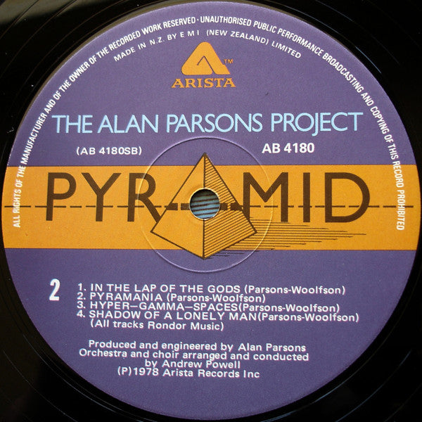The Alan Parsons Project : Pyramid (LP, Album, Pyr)