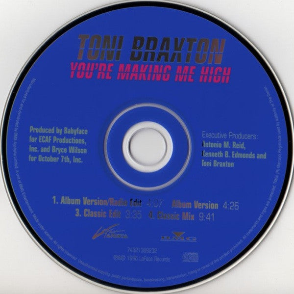 Toni Braxton : You're Makin' Me High (CD, Maxi)