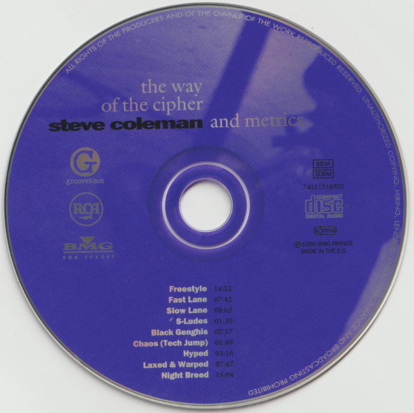 Steve Coleman And Metrics : The Way Of The Cipher (CD, Album)