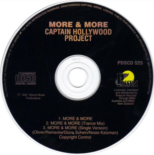 Captain Hollywood Project : More And More (CD, Single, Car)