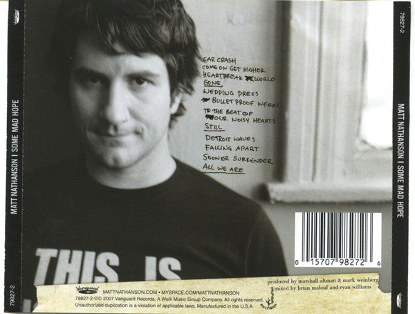 Matt Nathanson : Some Mad Hope (CD, Album)